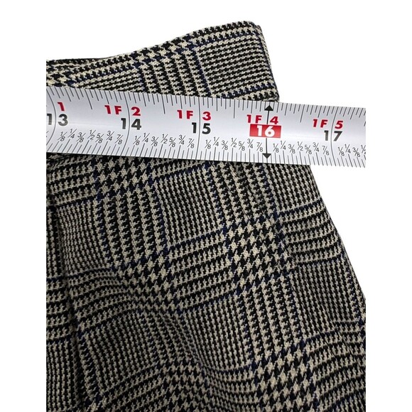 VTG Y2K Talbots Glen Plaid Wool High Rise Pleated Pants Old Money Preppy 16 - Picture 12 of 16